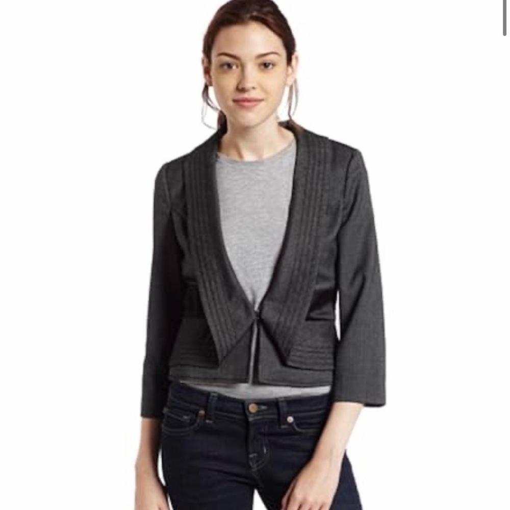 XOXO Black Blazer with Satin Accents